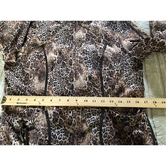 Zenergy By Chico’s Animal Print jacket zip SZ 0 - Picture 8 of 11